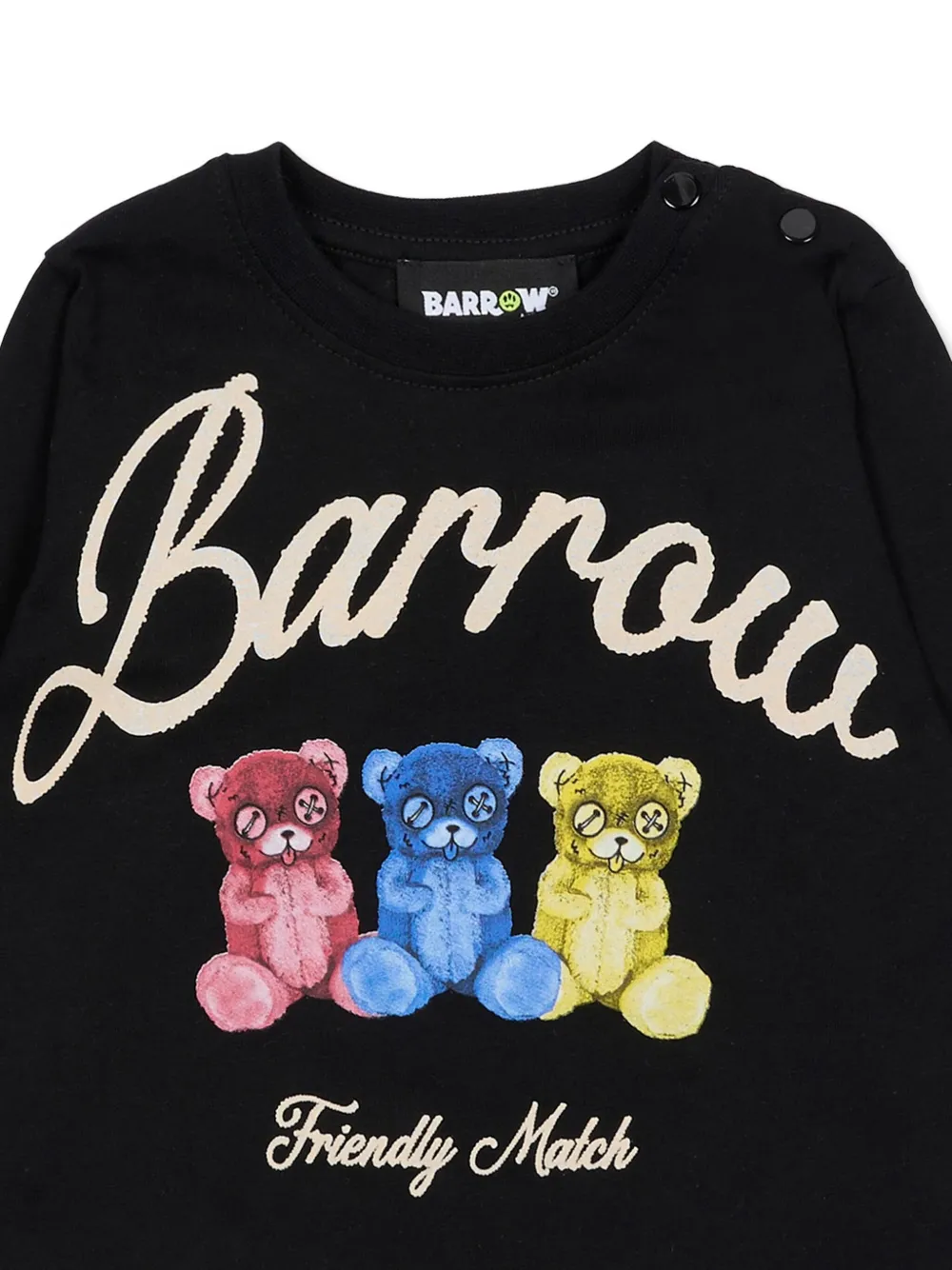 Barrow Long-sleeve Graphic T-shirt In Black