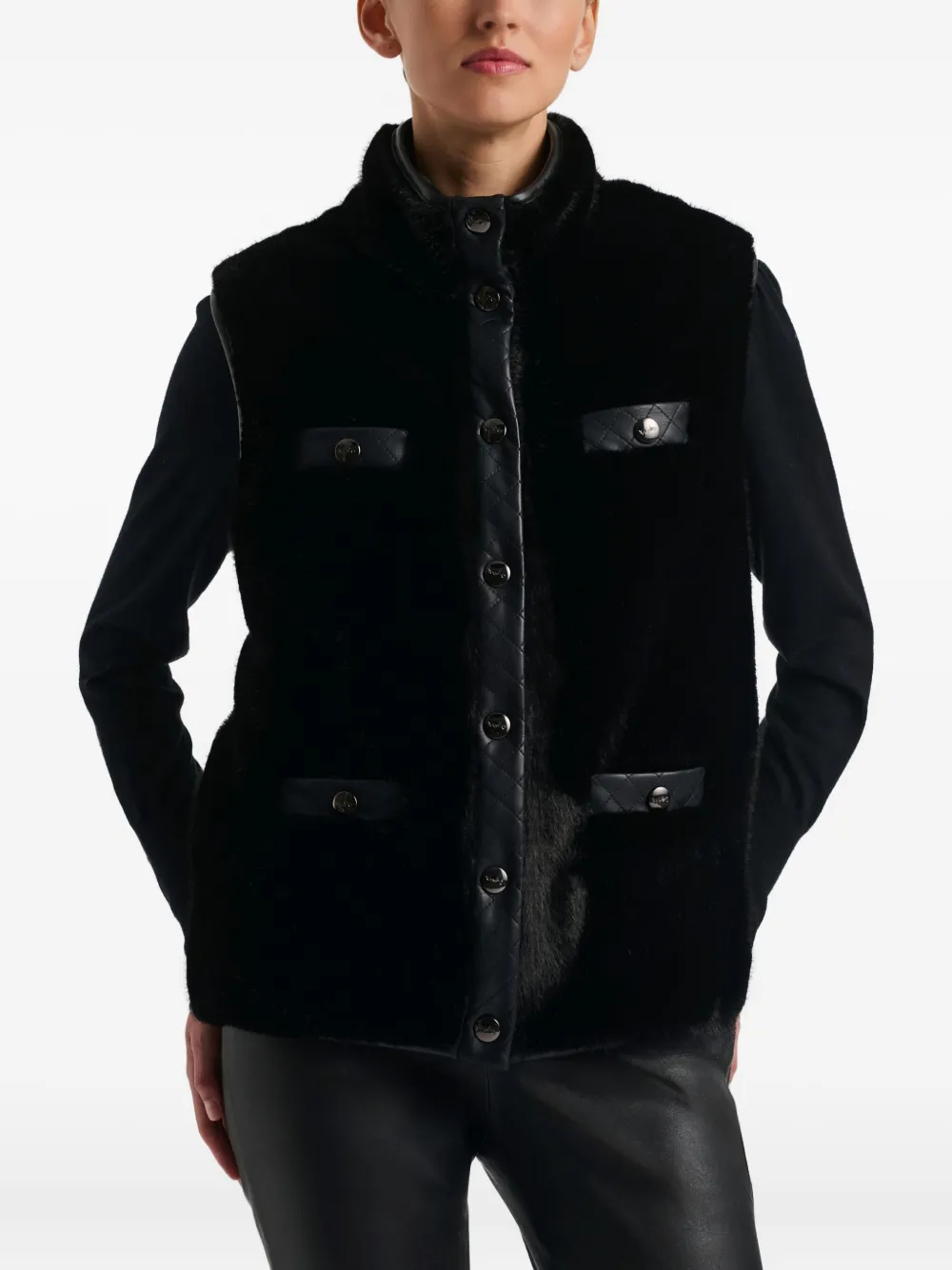 WEILL PARIS Gewatteerde bodywarmer Zwart