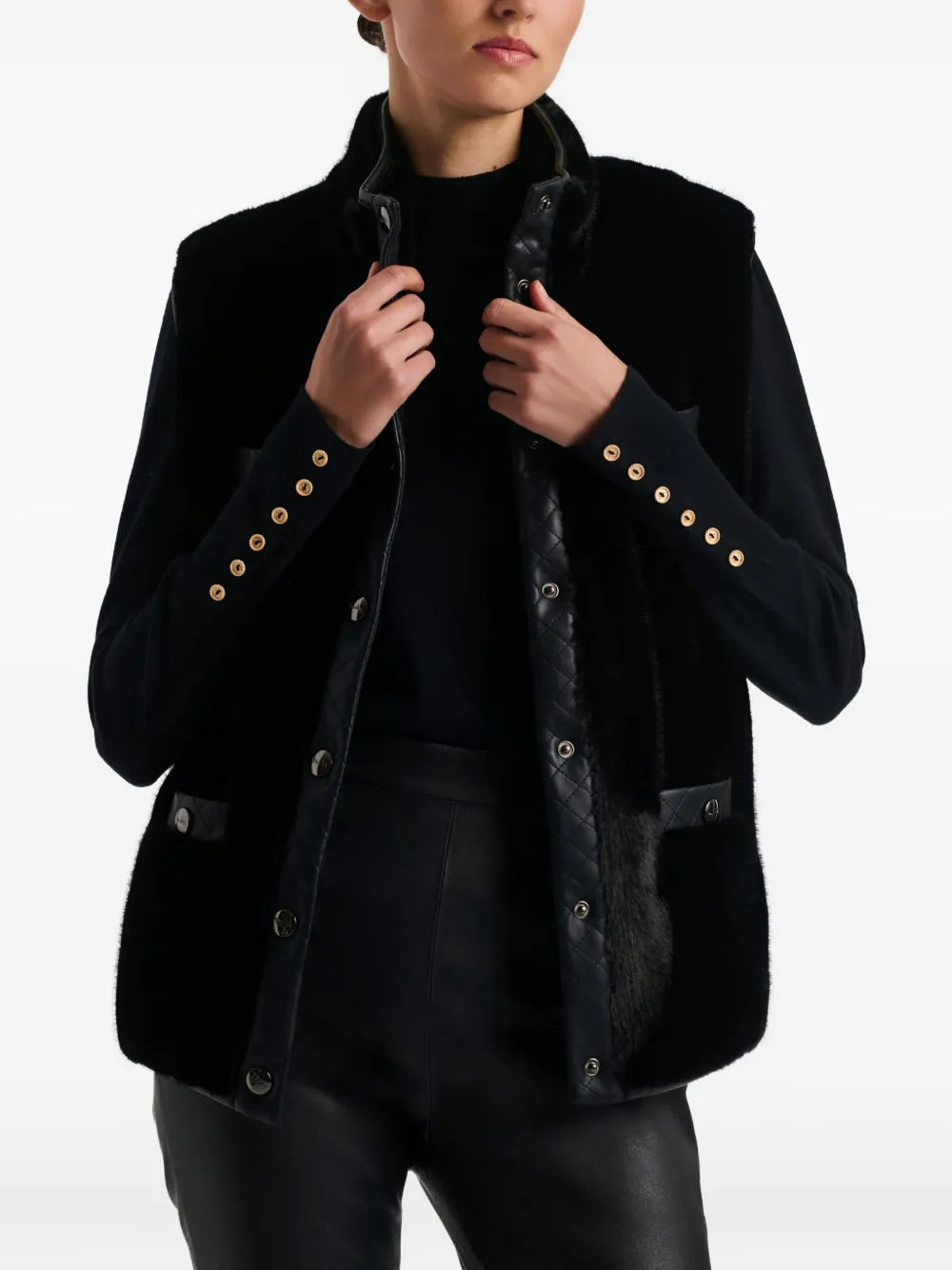 WEILL PARIS Gewatteerde bodywarmer Zwart