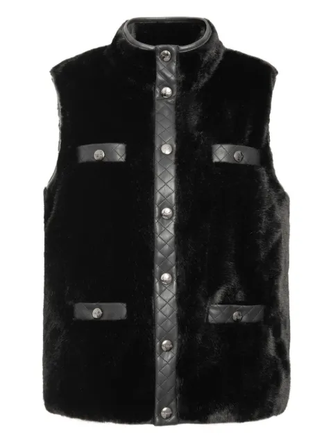 WEILL PARIS quilted bi-material sleeveless gilet
