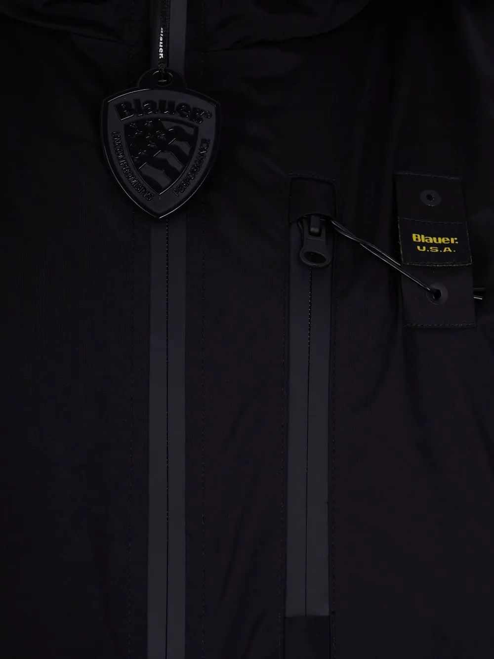 Blauer Giubbino Con Interno In Eco Pelliccia Devon Nero In Black