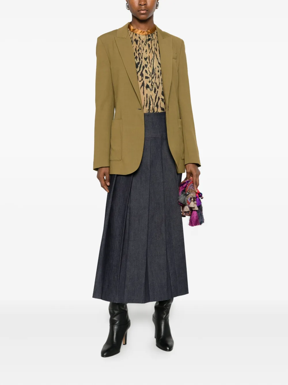 Forte Forte Structured Brown Tailored Jacket In Multi