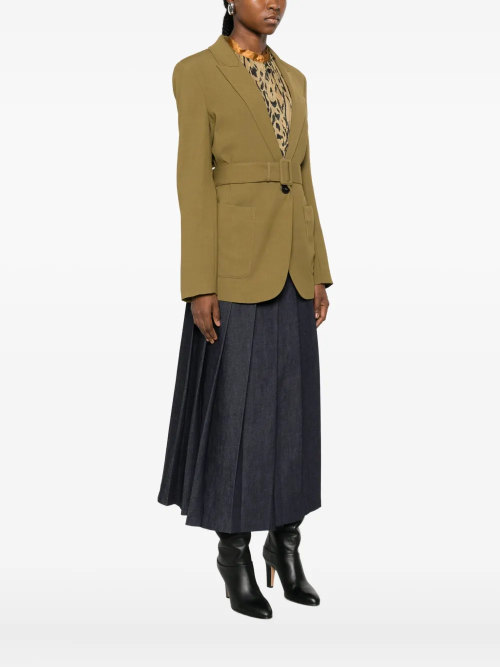 Forte Forte Structured Brown Tailored Jacket In Multi