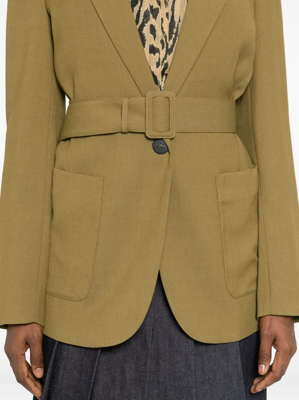 Forte Forte Structured Brown Tailored Jacket In Multi