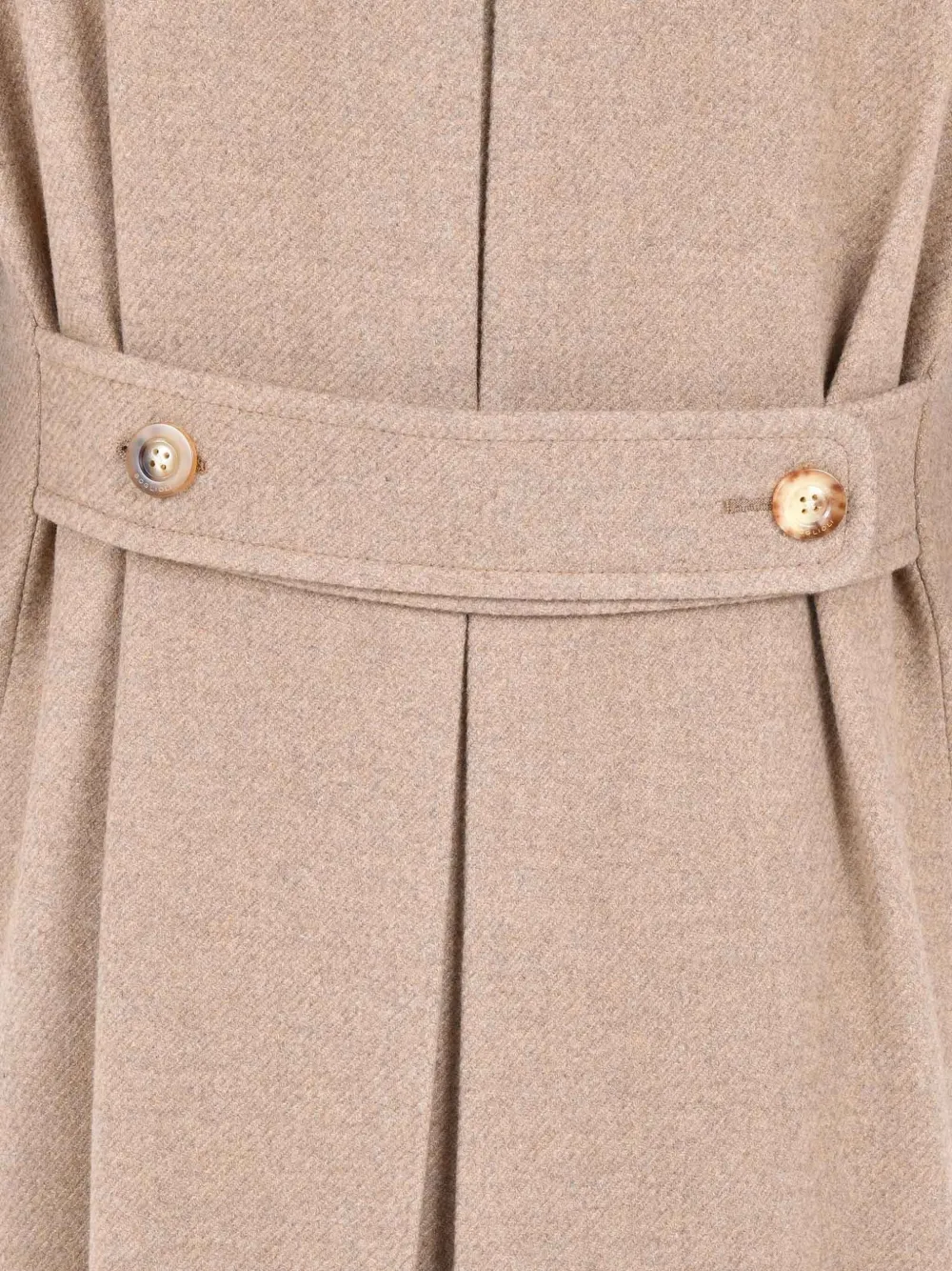 Boglioli Wollen jas met dubbele rij knopen Beige