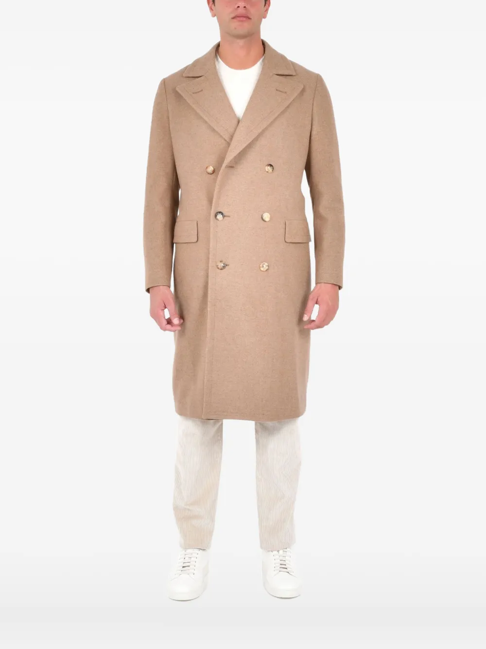 Boglioli double-breasted wool coat | Neutrals | Image 1