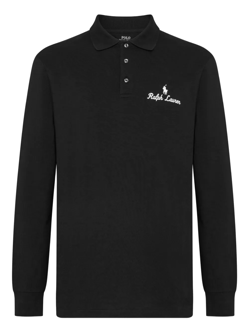 Polo Ralph Lauren embroidered-logo long-sleeved polo shirt - Nero