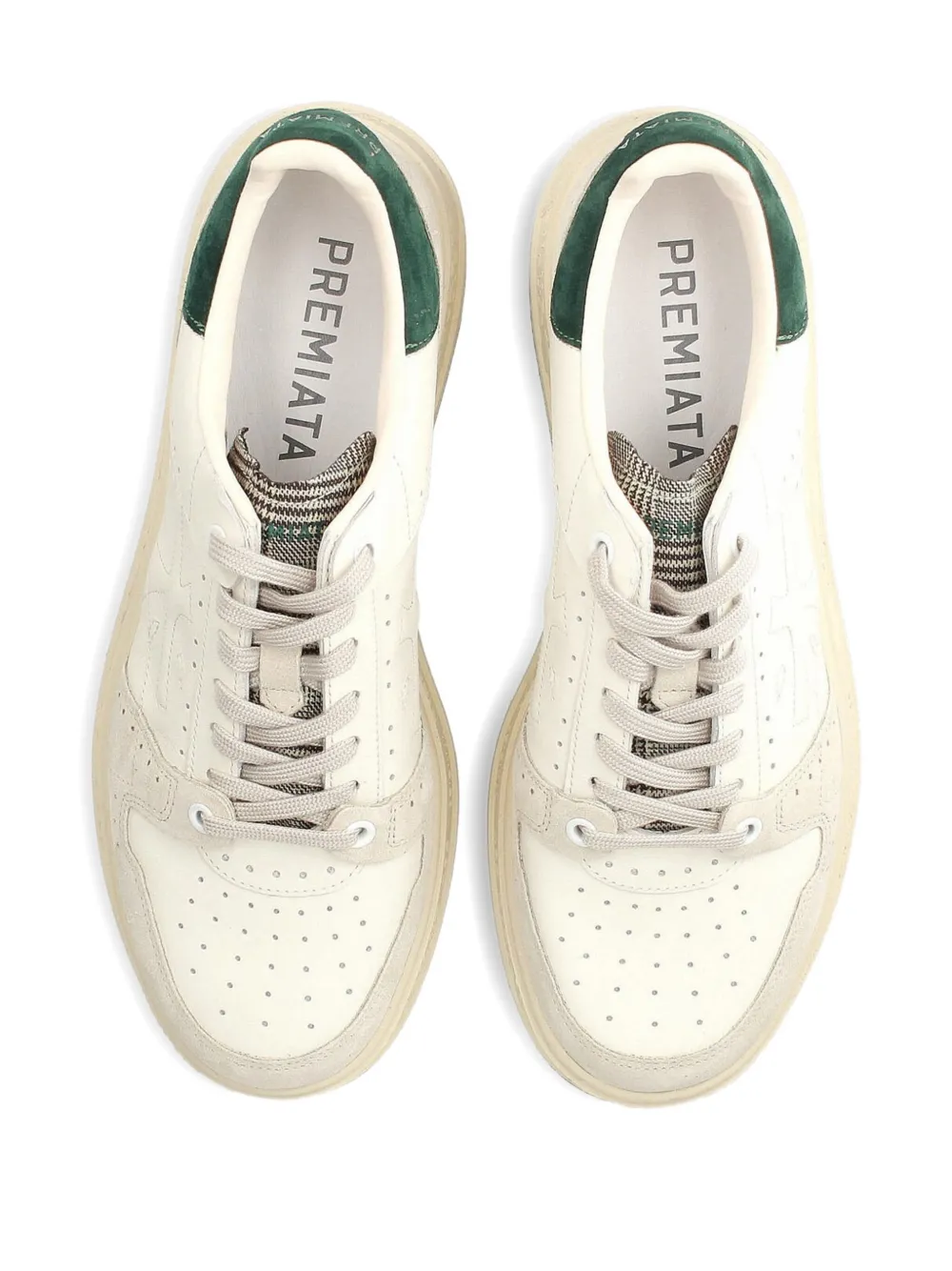 Premiata QUINN suede leather sneakers Wit