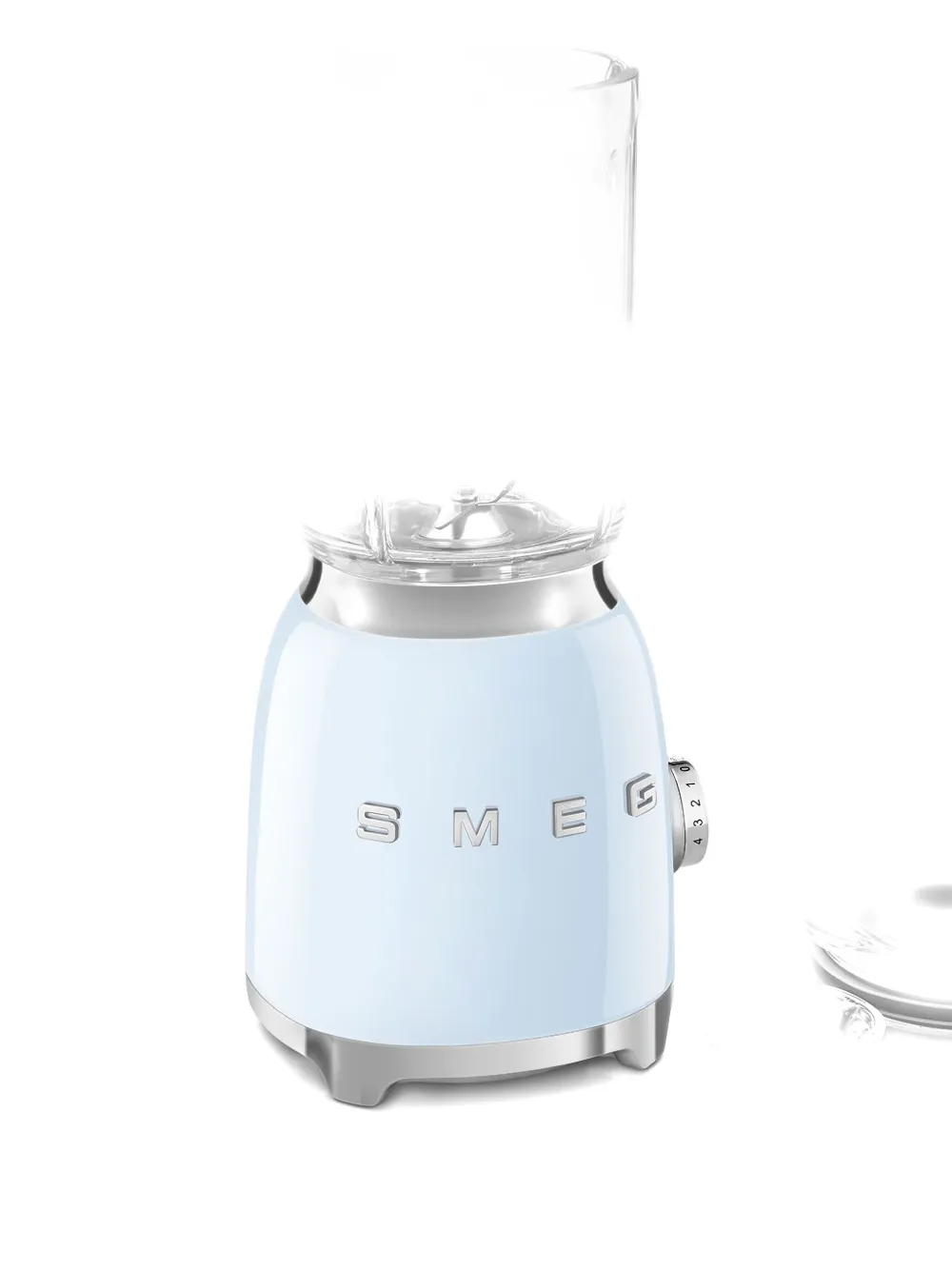 Smeg Logo Lettering Blender In Blue