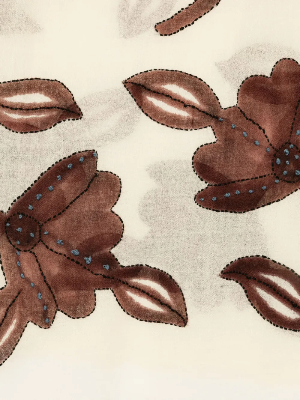 SGOMBERO CANTINE floral-print scarf - Beige