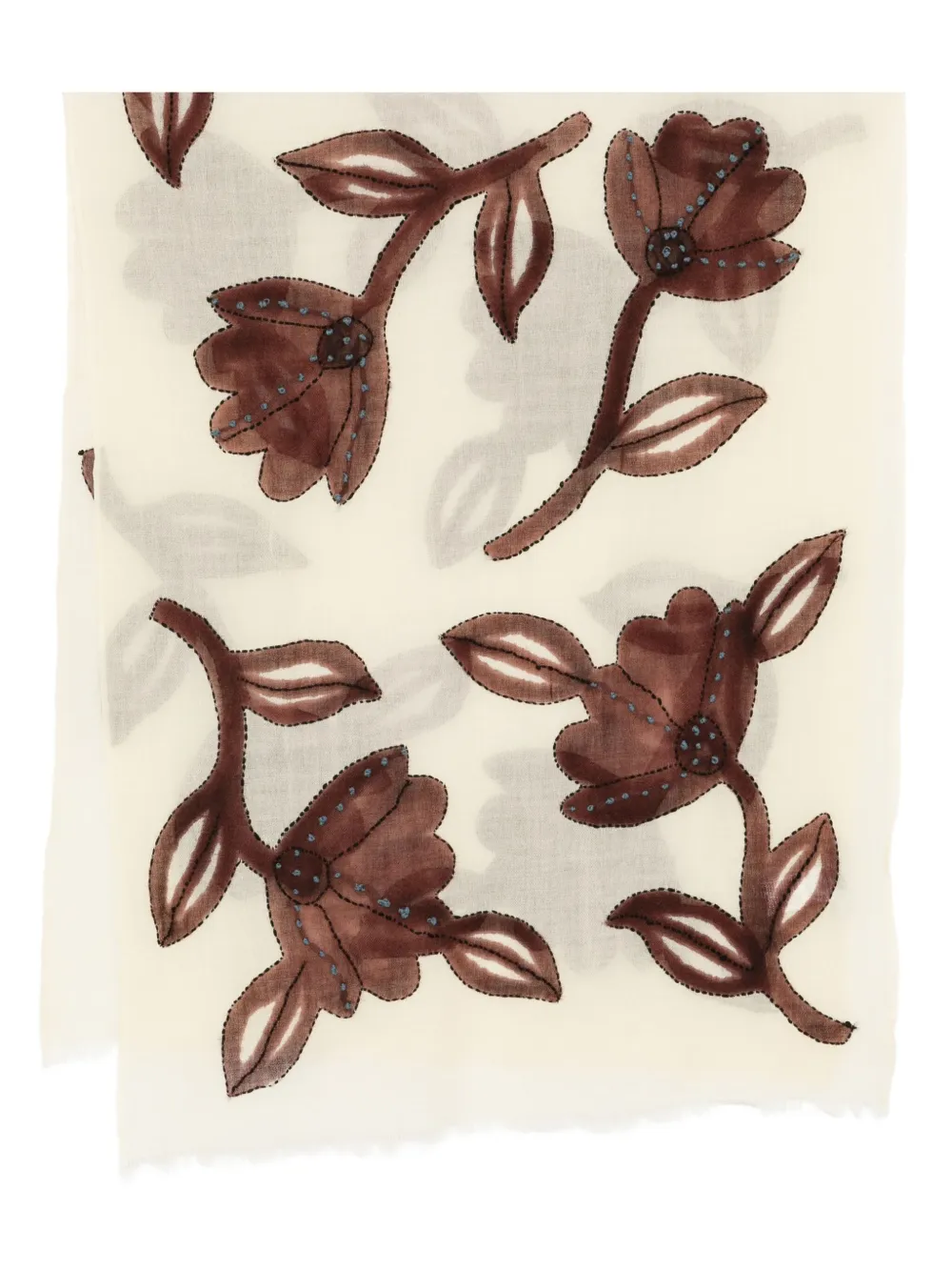SGOMBERO CANTINE floral-print scarf | Neutrals | Image 1