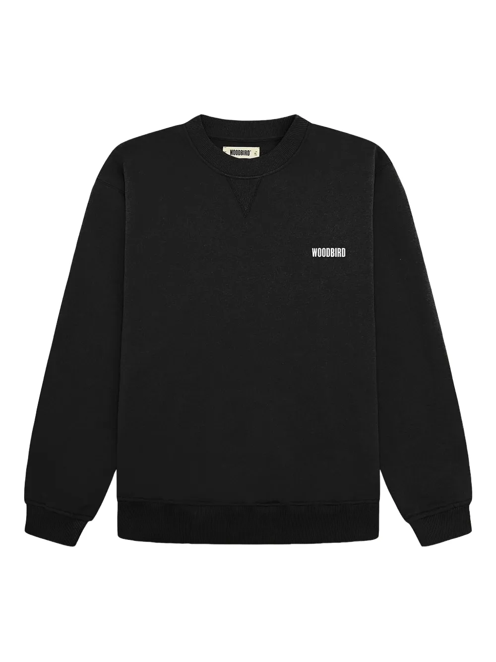 Woodbird WBCane Ming Crew printed sweatshirt | Black | Image 1