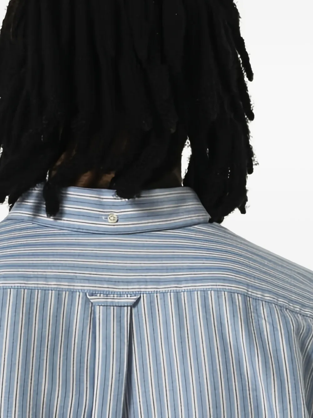 Goodies Sportive Striped Patch-pocket Shirt In Blue