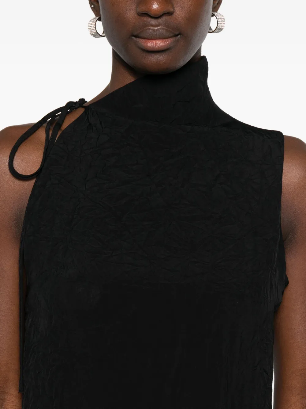 Hope Tie-detailing Midi Dress In Black