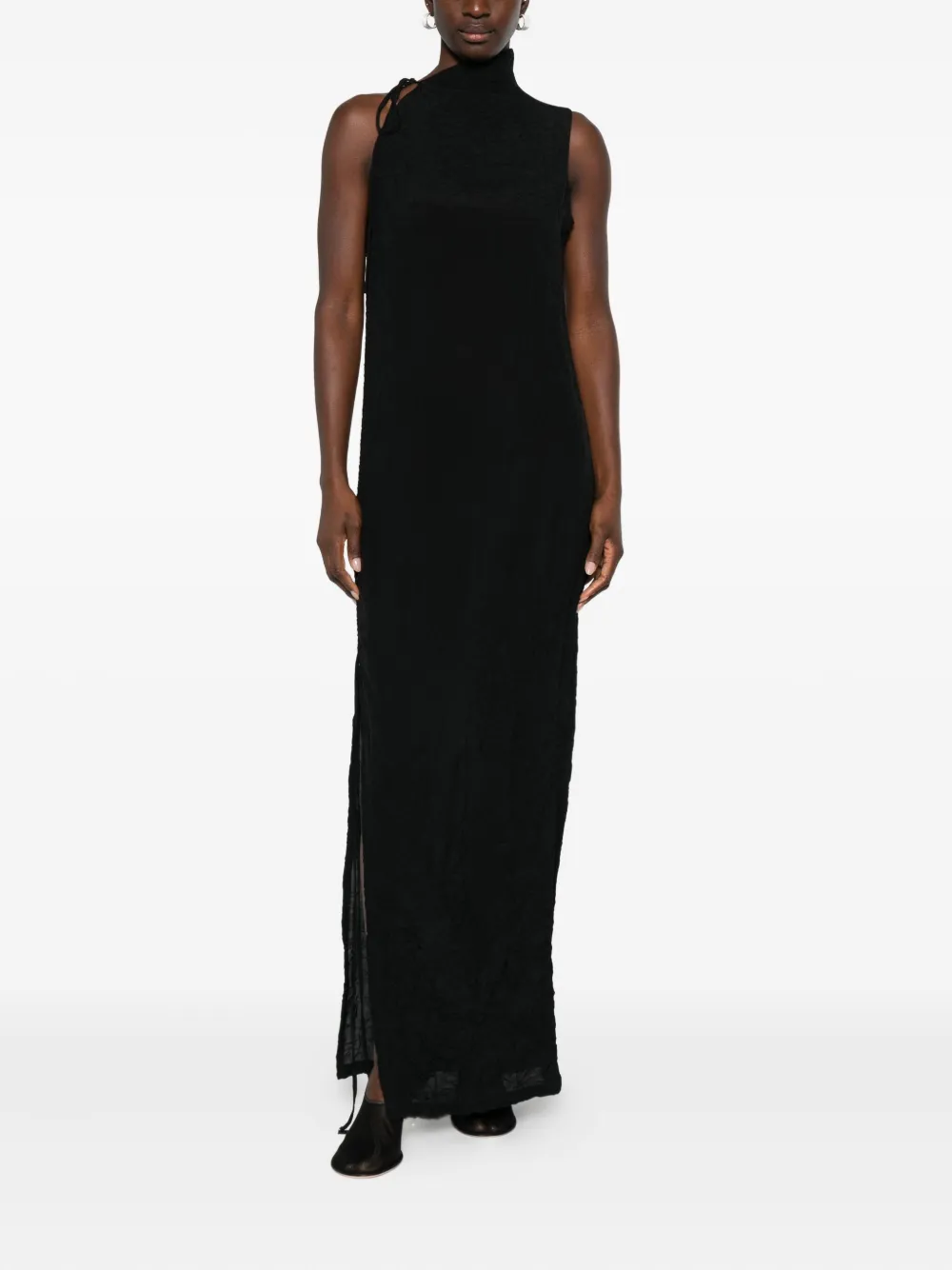 Hope Tie-detailing Midi Dress In Black