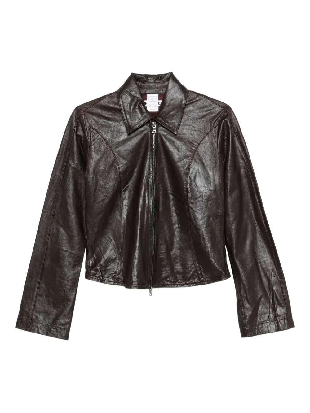 Hope Zip-fastening Leather Jacket In Brown