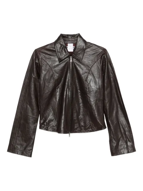 Hope zip-fastening leather jacket 