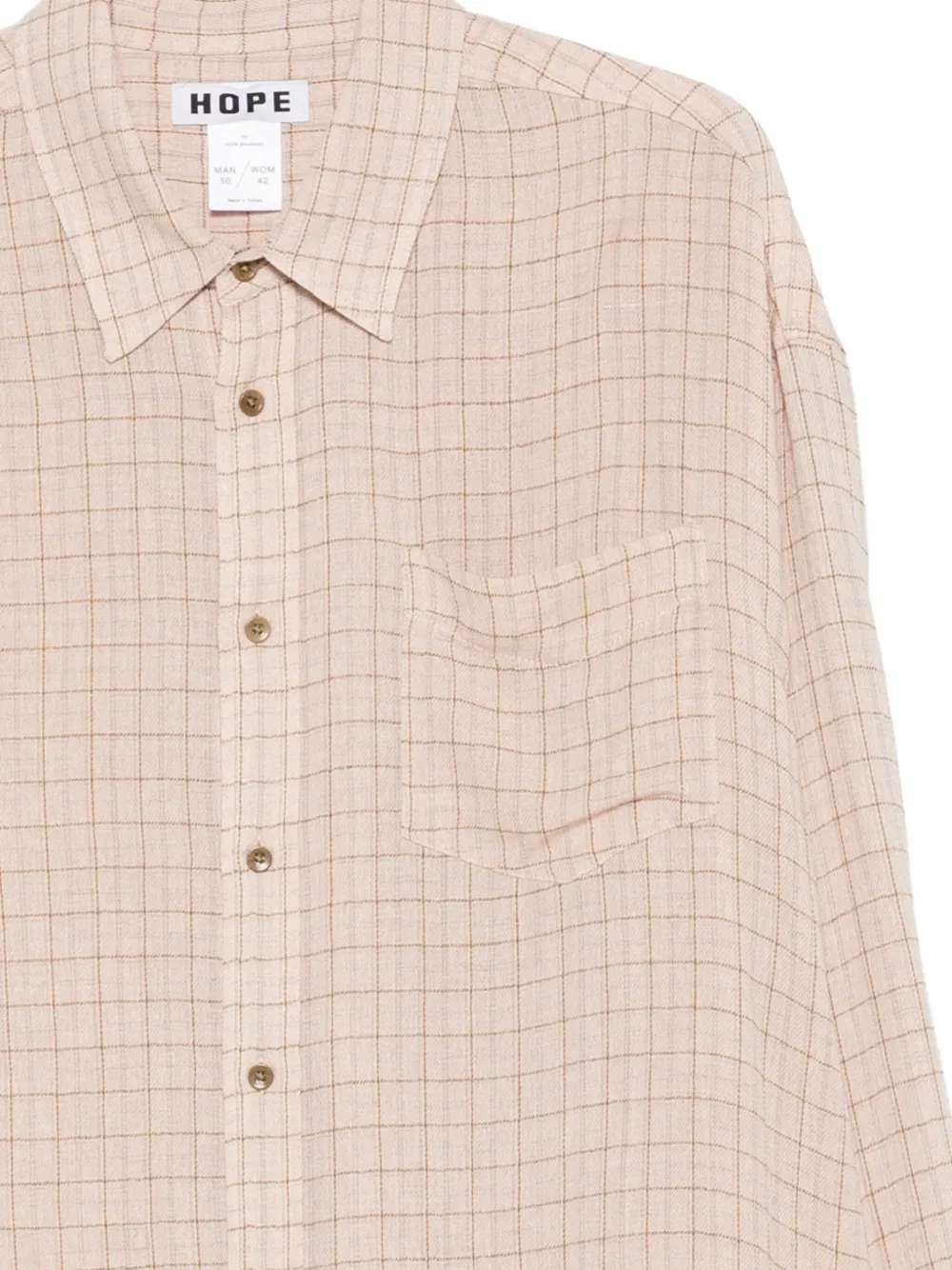 Hope For Men Check-pattern Shirt In Pink