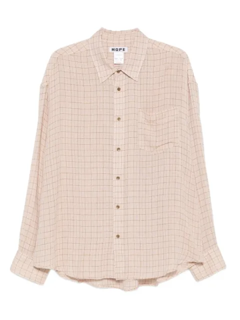 Hope For Men camisa con cuadros estampados