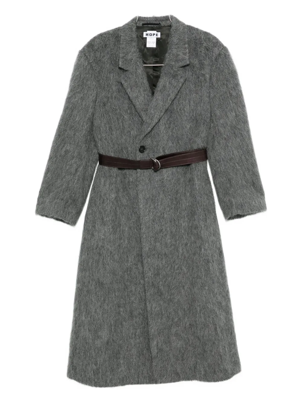 Hope Abolish Belted Coat In Gray