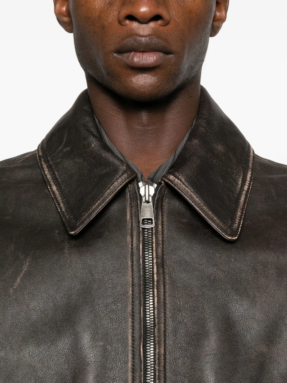 Hope For Men Void Leather Jacket In Black