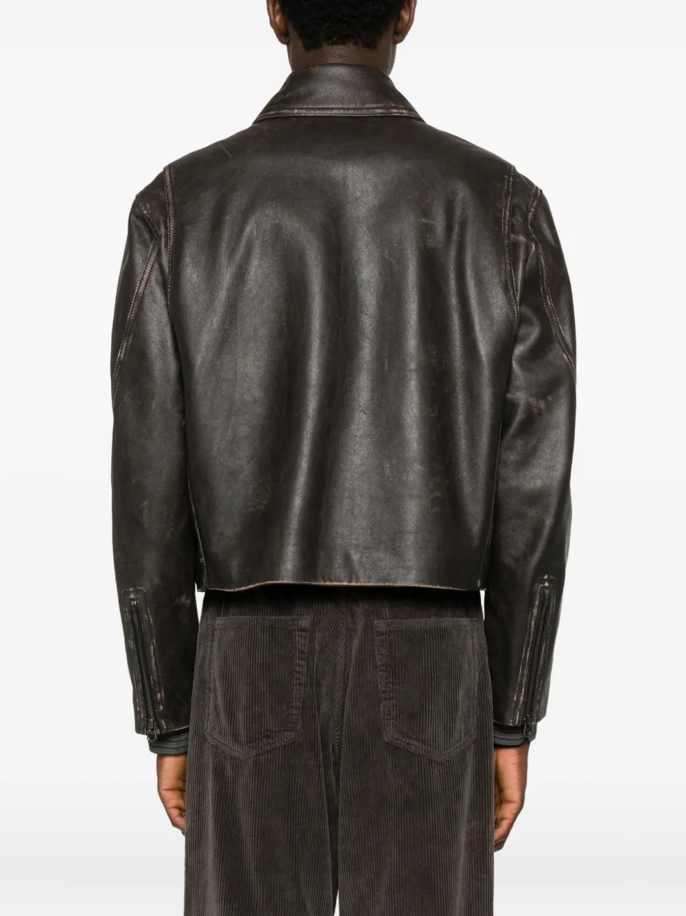 Hope For Men Void Leather Jacket In Black