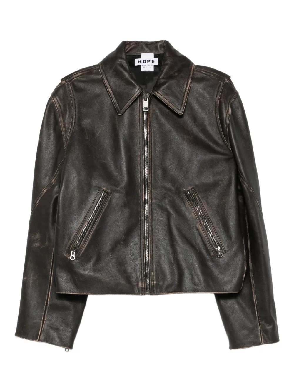 Hope For Men Void leather jacket | Black | Image 1