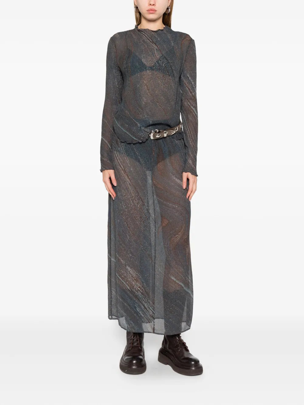Hope Read midi-rok - Blauw