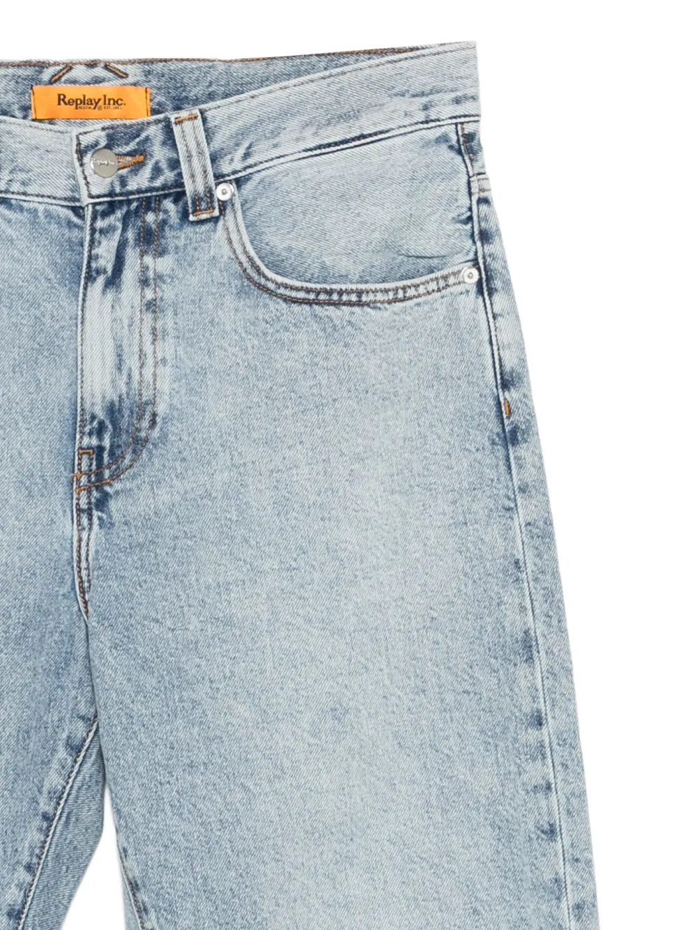 Replay Straight-leg Jeans In Blue