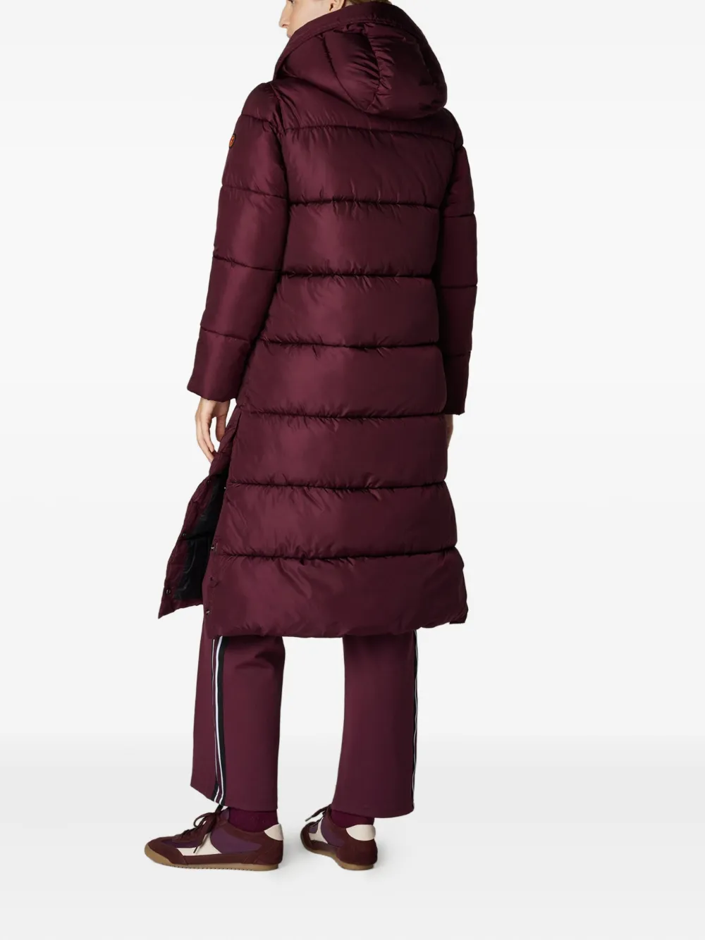 Save The Duck Hooded Padded Coat In Red