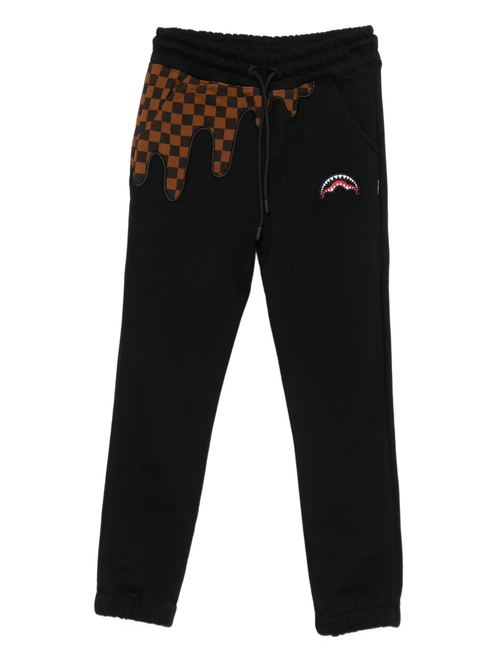 sprayground kid checkered track pants | Black | Image 1