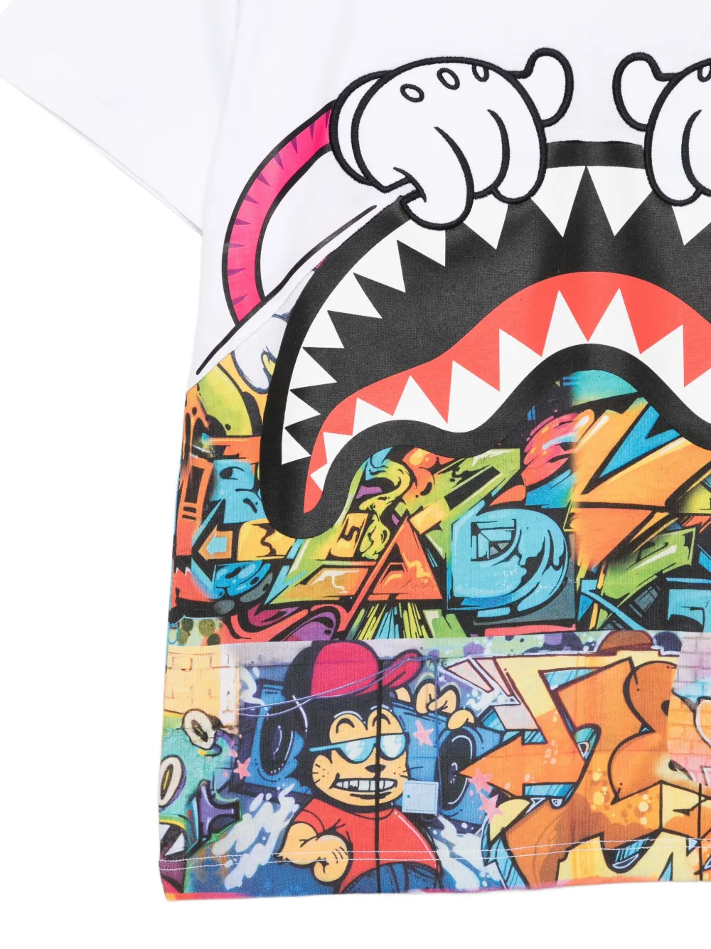 sprayground kid T-shirt met grafische print Wit
