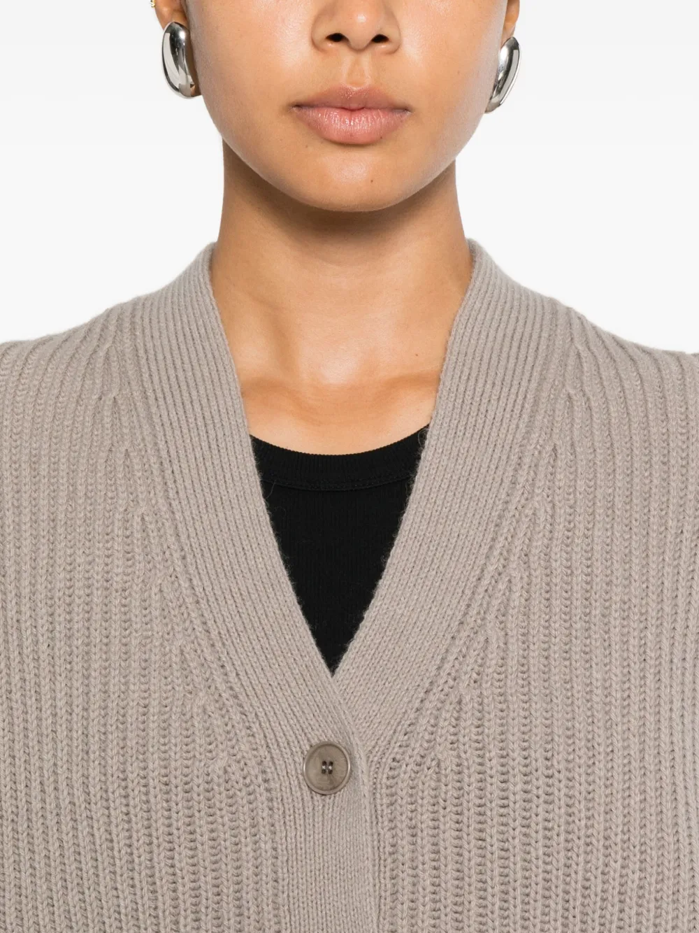 Drykorn Trui met knoopsluiting Beige