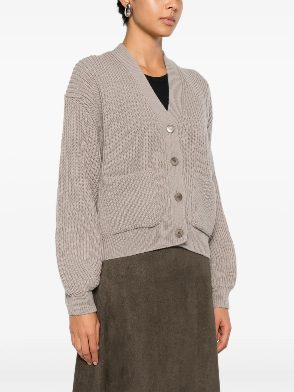 Drykorn Trui met knoopsluiting Beige