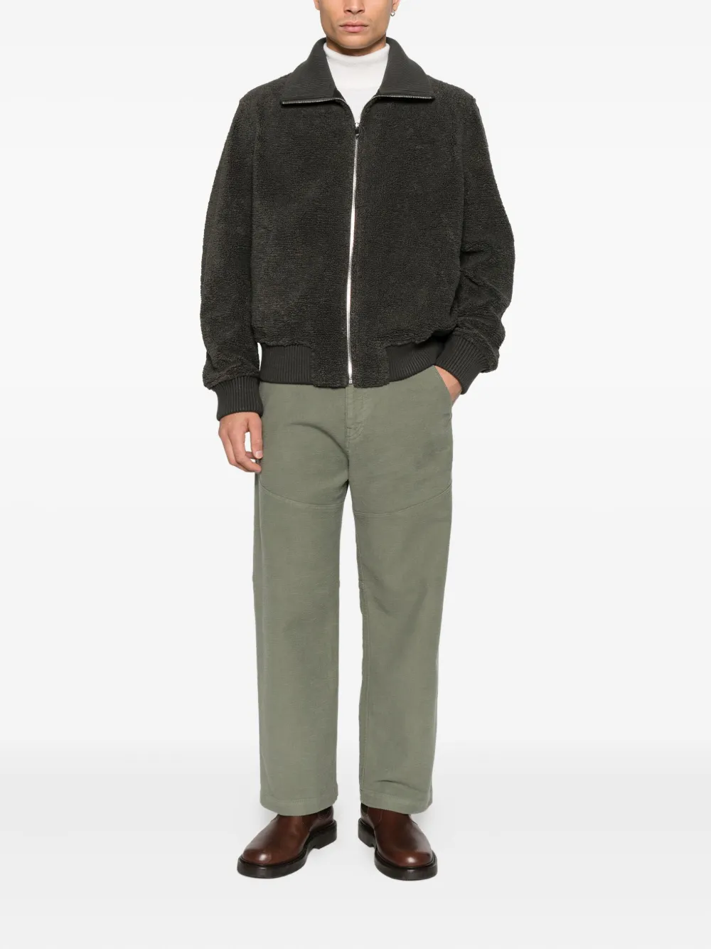 Drykorn Yogga ring-detail trousers - Groen