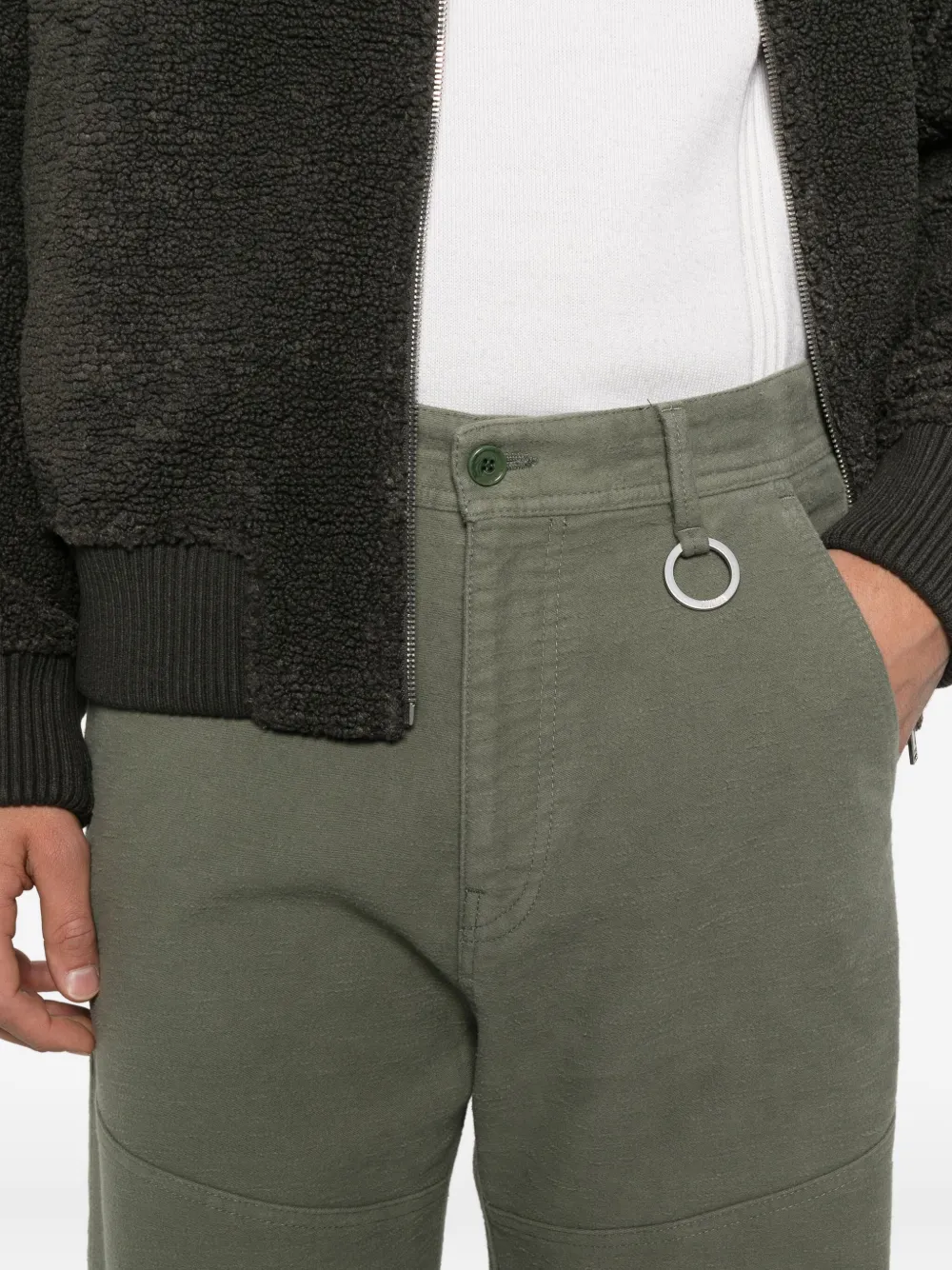 Drykorn Yogga broek met ringdetail Groen