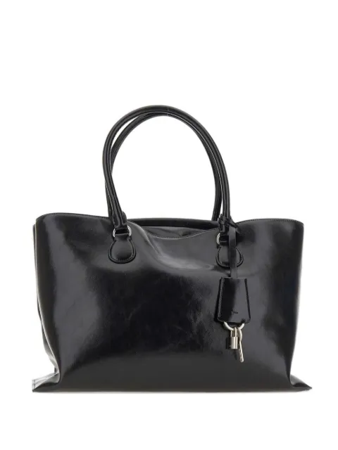 Osoi double-handle leather tote bag