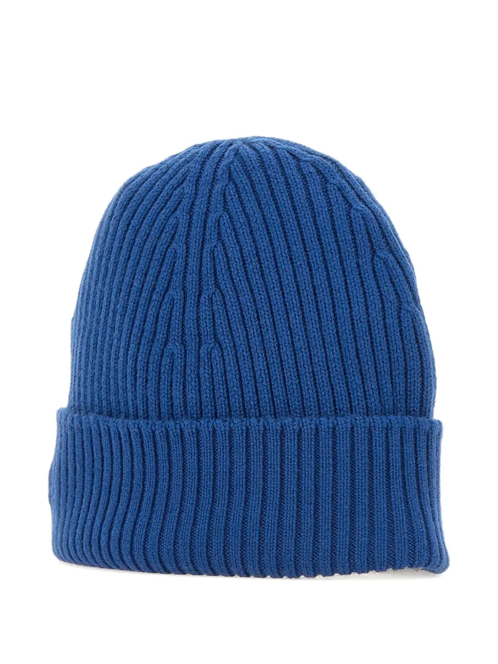 Lacoste ribbed logo-patch beanie | Blue | Image 1
