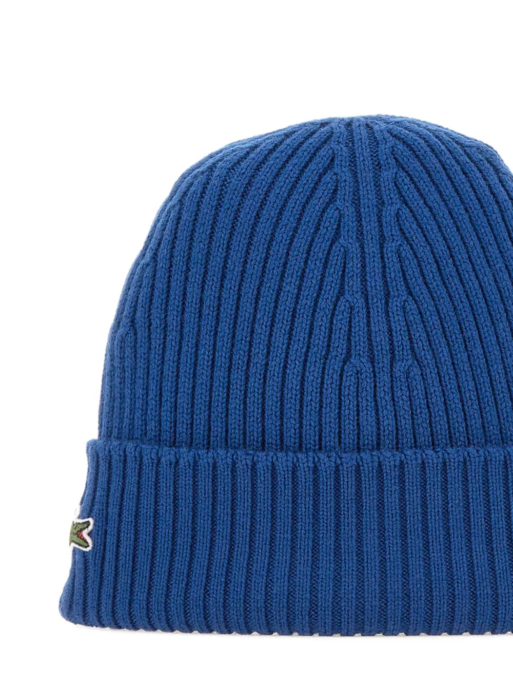 Lacoste Geribbelde muts met logopatch Blauw