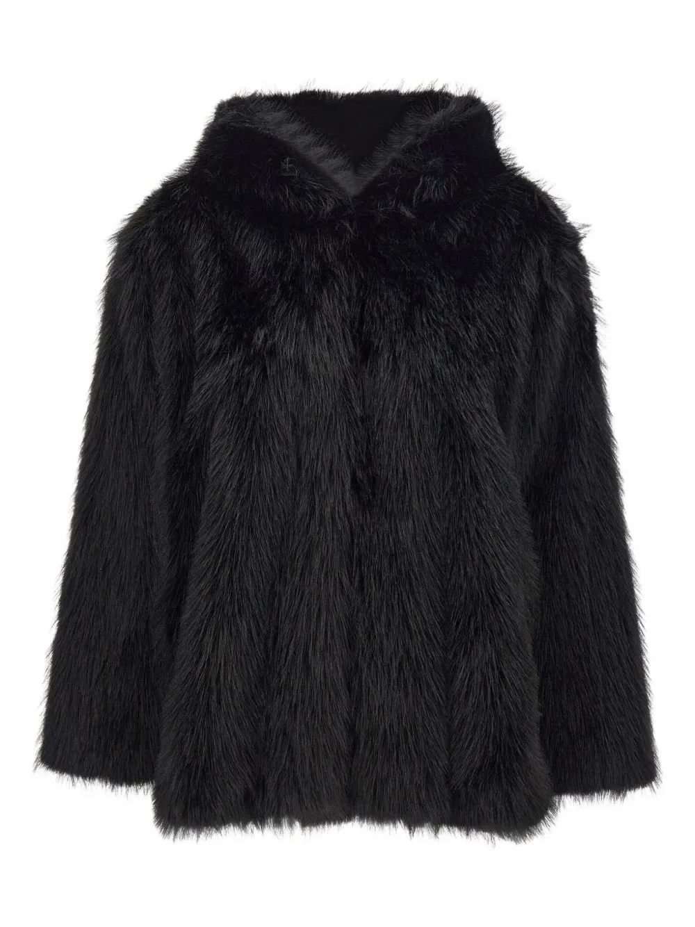 kaos Cappotto in pelliccia sintetica - Nero