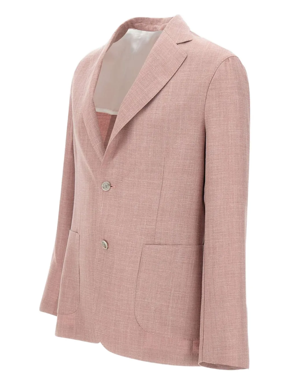Barba Blazer met gekerfde revers Roze