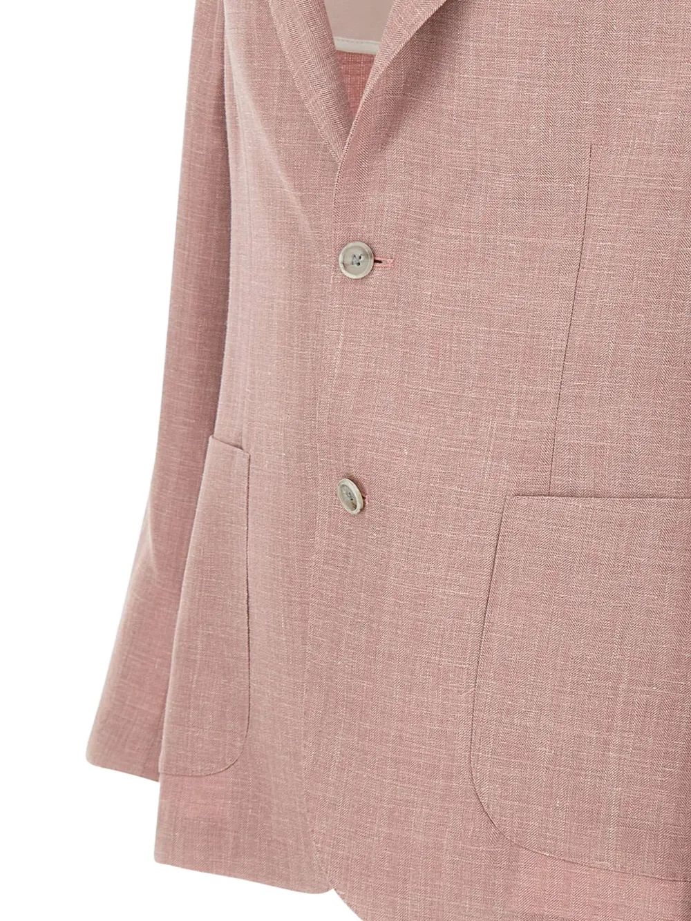 Barba Blazer met gekerfde revers Roze