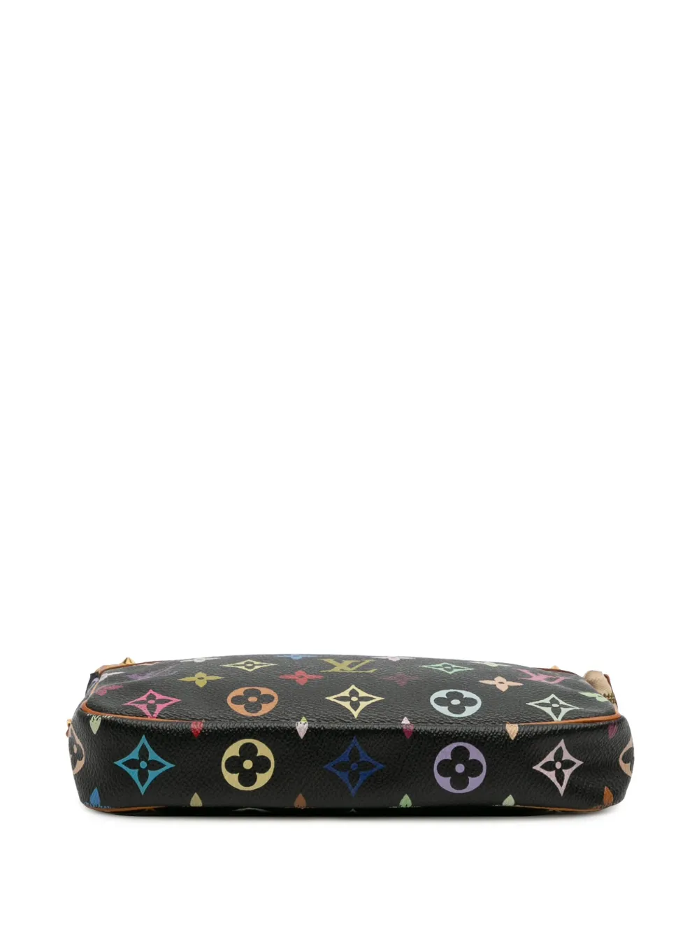 Pre-owned Louis Vuitton 2003 Monogram Multicolore Pochette Accessoires Shoulder Bag In Black