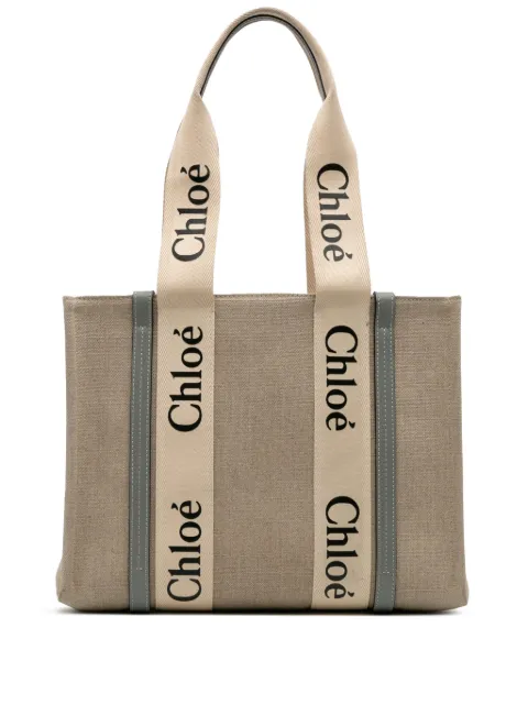 Chloé Pre-Owned 2022 Medium Canvas Woody tote bag
