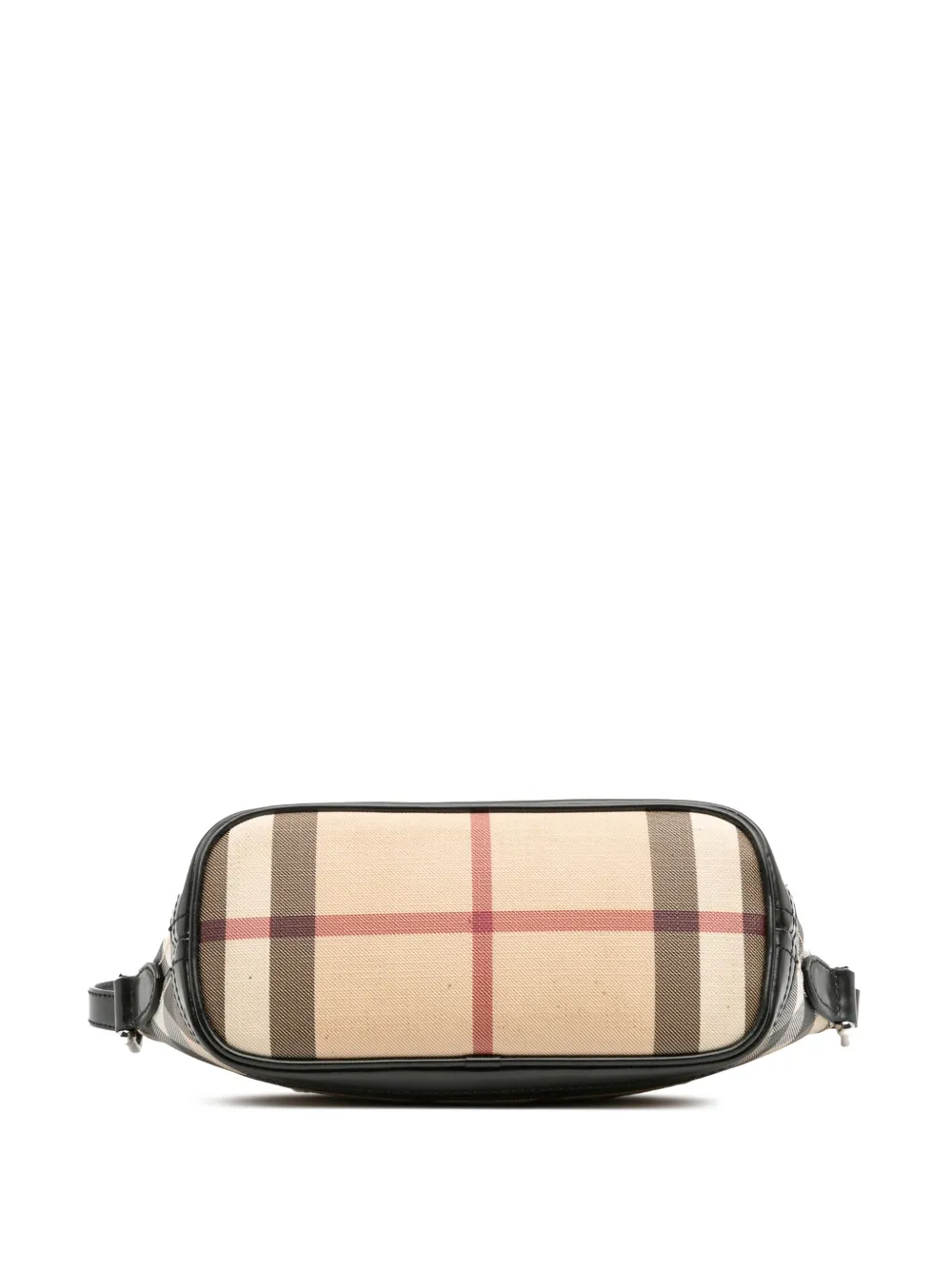 Pre-owned Burberry 2000-2017 Supernova Check Coated Canvas Shoulder Bag In Brown