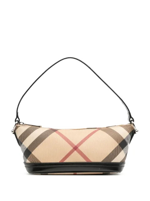 Burberry Pre-Owned bolsa de hombro Supernova de lona con cuadros capitonados y ribete de charol 2000-2017