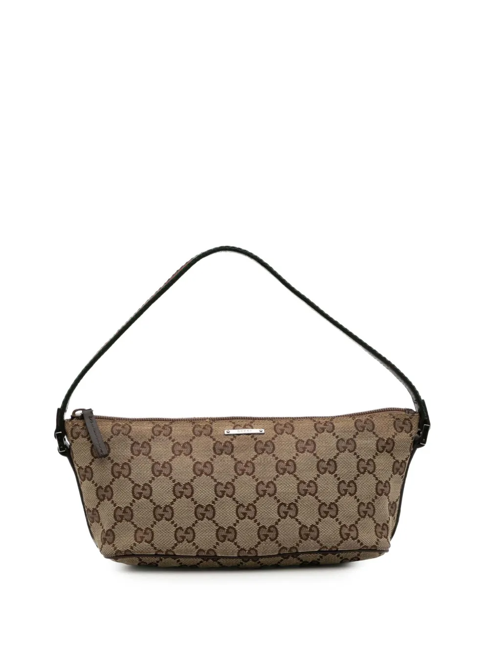 Gucci Pre-Owned 2000-2015 GG Canvas Web Boat shoulder bag | Brown | Image 1