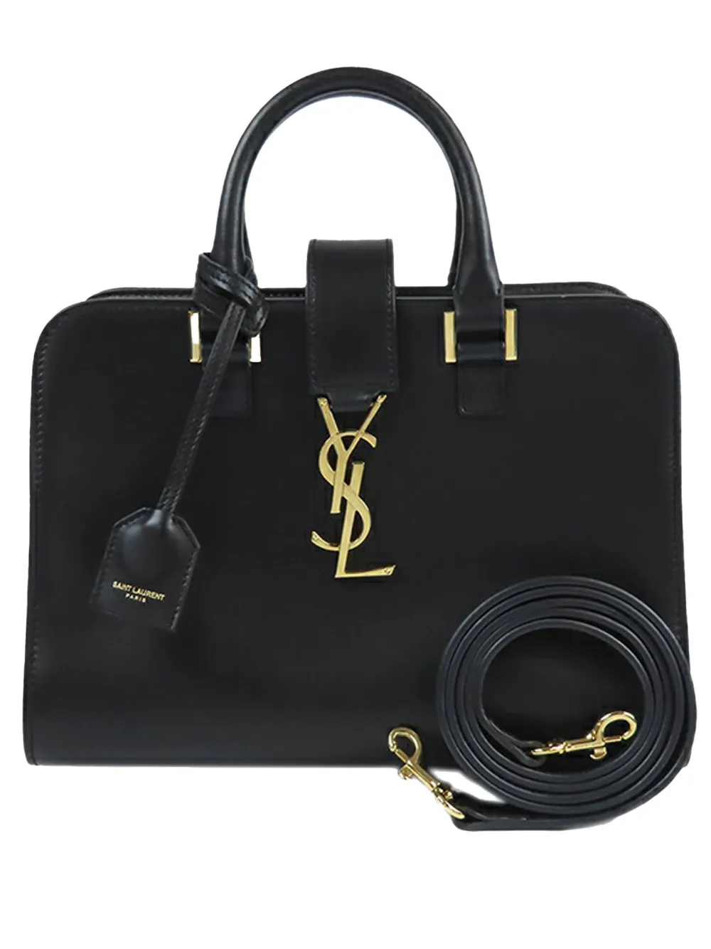 Saint Laurent Pre-Owned 2013-2025 Baby Leather Monogram Cabas satchel | Black | Image 1