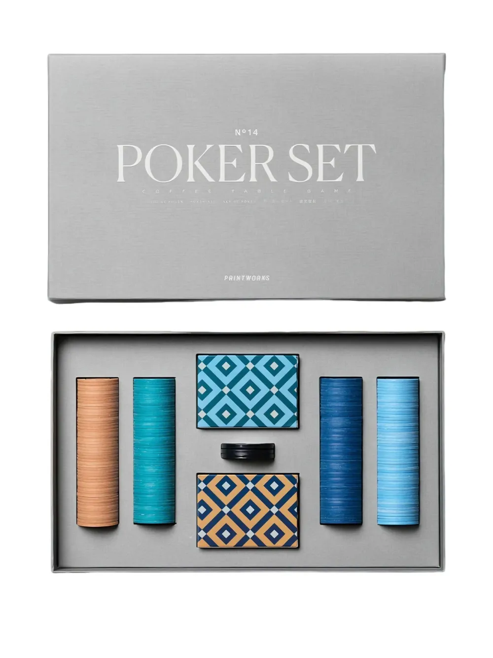 Printworks Classic Poker Set In Gray