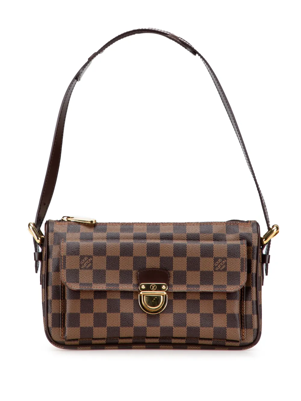 Pre-owned Louis Vuitton 2006 Damier Ebene Ravello Gm Satchel In Brown